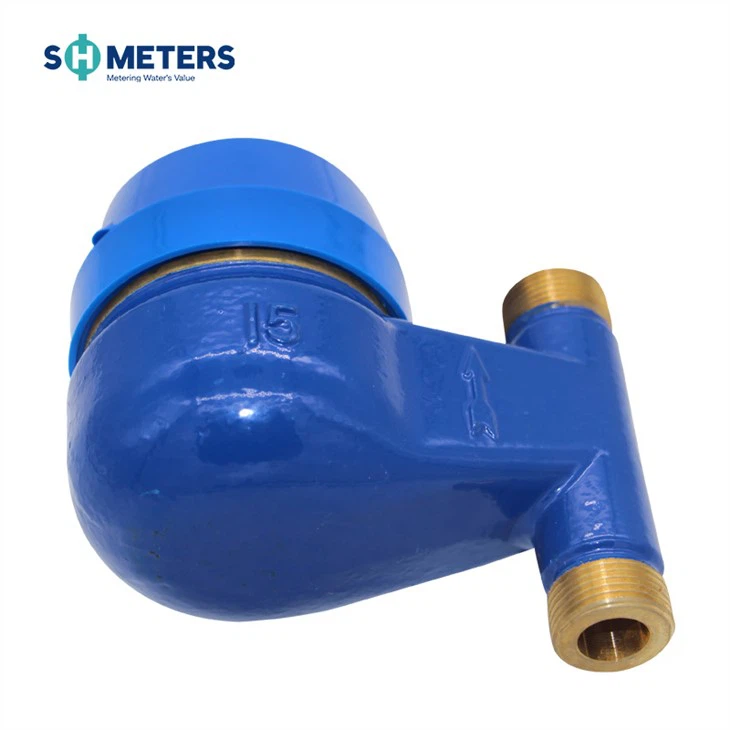 Dn15-dn25 Vertical Type Water Meter Rotary Brass Body Cold Hot Water Meter