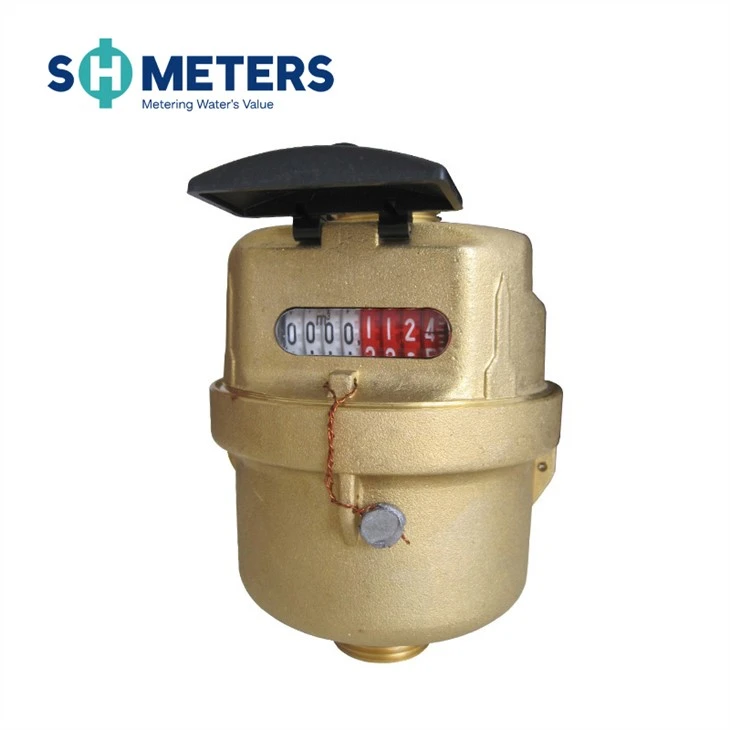 DN15 R200 Plastic Dry Dial Piston Type Liquid Seal Brass Volumetric Water Meter