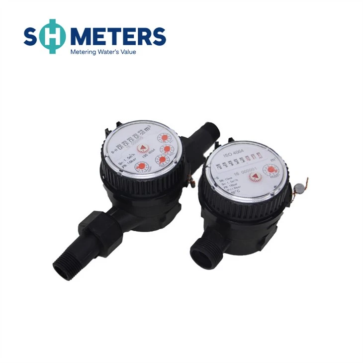 Dry Dial Plastic 1/2 Inch Size Domestic Single Jet Water Meter