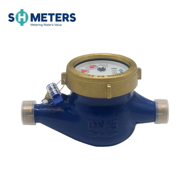 Multi-jet Dry Water Meter Brass Material Household Water Meter