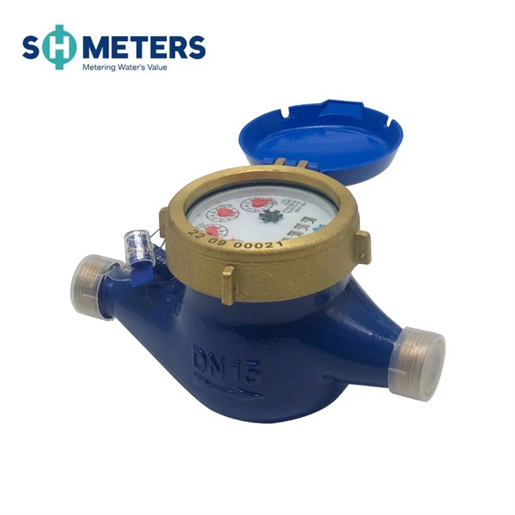 Multi Jet Mechanical Water Meter Brass Body R160 For Residential
